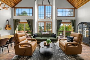 Smart TV, fireplace, video games, books