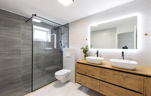 Shower, hair dryer