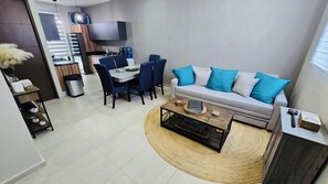 Living area - 3 Bedroom paradise by the sea with a private rooftop pool and more! (playa del carmen)