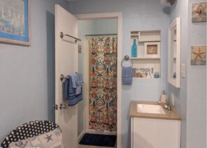 Towels, soap, toilet paper