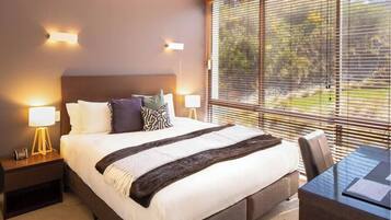 2 bedrooms, desk, iron/ironing board, travel cot