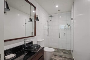 シャワー、ヘアドライヤー、タオル