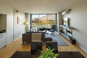 TV, fireplace, offices