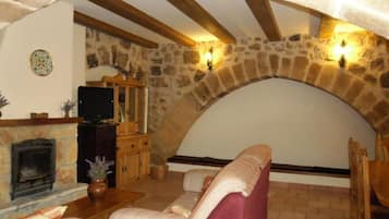 TV, fireplace, DVD player