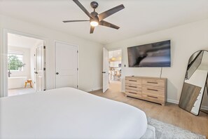 4 bedrooms, iron/ironing board, travel crib, WiFi