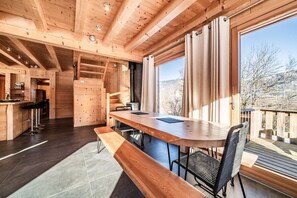 Dining - Chalet 'Le Mas Devant' with Mountain View, Private Terrace and Wi-Fi (Morillon)