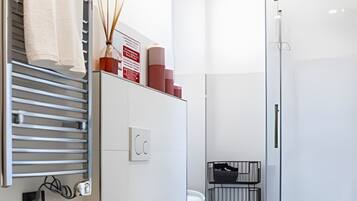 Dusche, Haartrockner, Handtücher