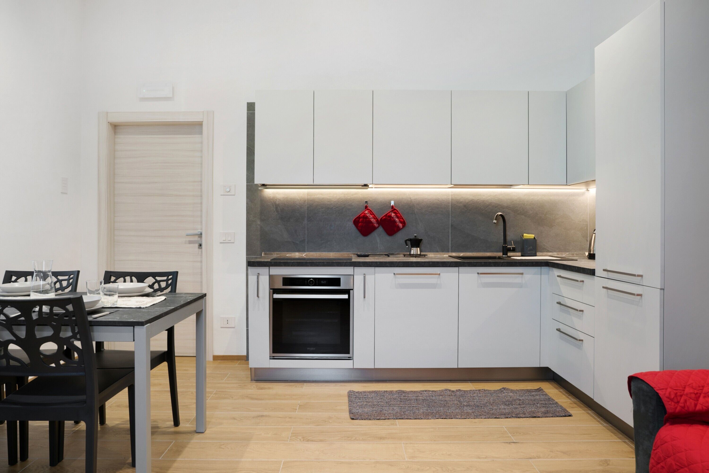 Fridge, oven, dishwasher, electric kettle