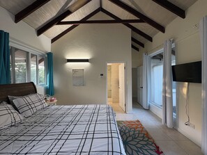 3 bedrooms, in-room safe, desk, iron/ironing board - Walk to the beach! Ocean view with large private pool & deck (Gros Islet)