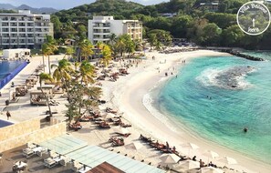 Sun-loungers, beach towels