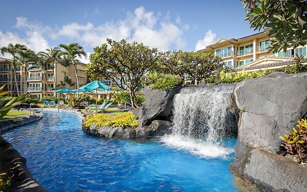 A heated pool