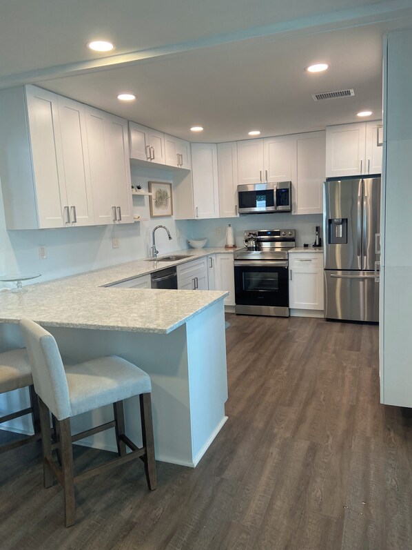 Fridge, microwave, oven, stovetop - Charming, comfy 3-bedroom Ranch in Clearwater with WiFi and AC (Clearwater)