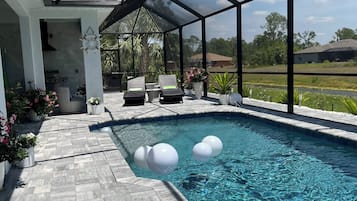 Outdoor pool, a heated pool