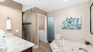 Shower, jetted bath, eco-friendly toiletries, hair dryer