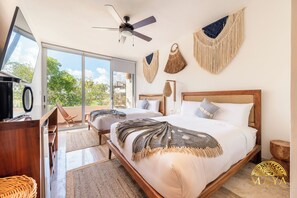 2 bedrooms, in-room safe, blackout drapes, iron/ironing board