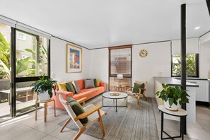 55-inch TV with digital channels, Netflix, DVD player