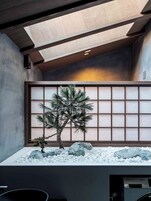 Bañera con ducha, cabezal de ducha tipo lluvia