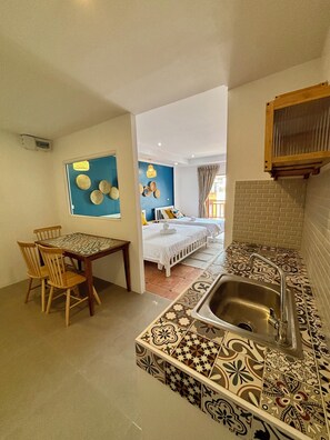 Grand Studio | Private kitchenette | Fridge, electric kettle - Charm Hostel at Jomtien (Pattaya)
