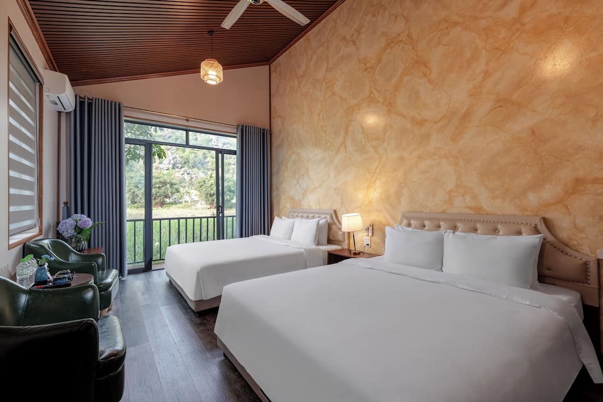 Family Quadruple Room, Mountain View | Premium bedding, minibar, desk, soundproofing