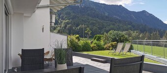Apartment 'Ferienwohnung Panoramablick' with Mountain View, Private Terrace and Wi-Fi