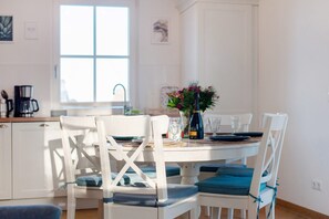 Dining - Holiday Home Mühlenperle with Private Terrace, Garden, Sauna & Parking, Baltic Sea, Stove (Boiensdorf OT Stove)