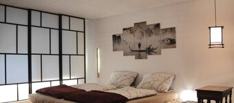 Appartement de vacances spacieux et confortable avec grand balcon, vue sur le Rhin et piano