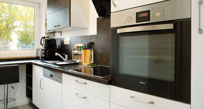 Ferienwohnung 'Modern Apartments Neuburg 6' mit Parkplatz, Balkon und Wi-Fi