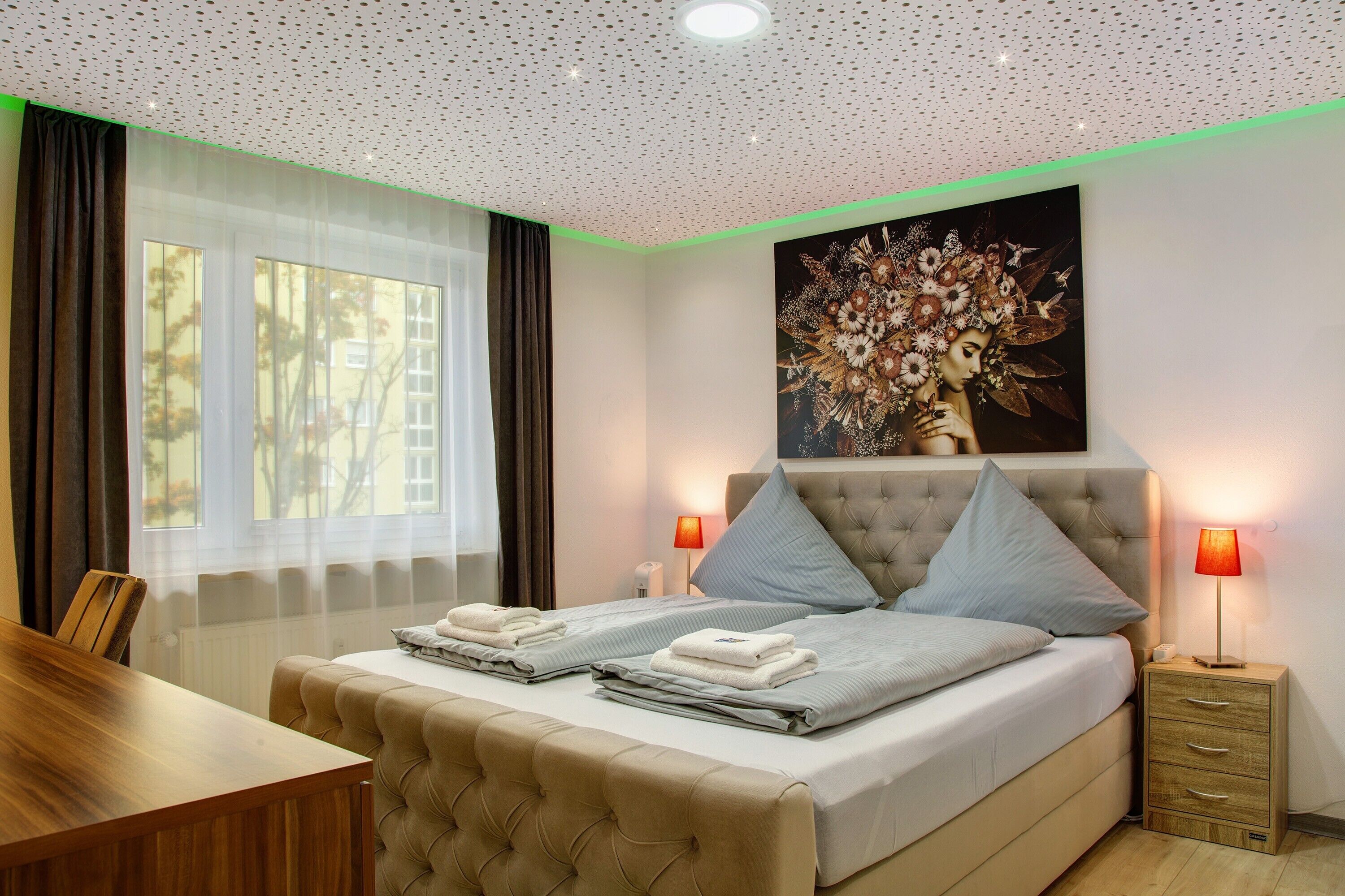 1 dormitori, planxa i posts de planxar, wifi gratuïta i roba de llit 