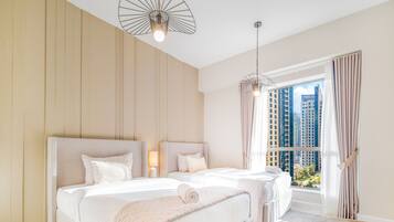 3 bedrooms, in-room safe, blackout curtains, soundproofing