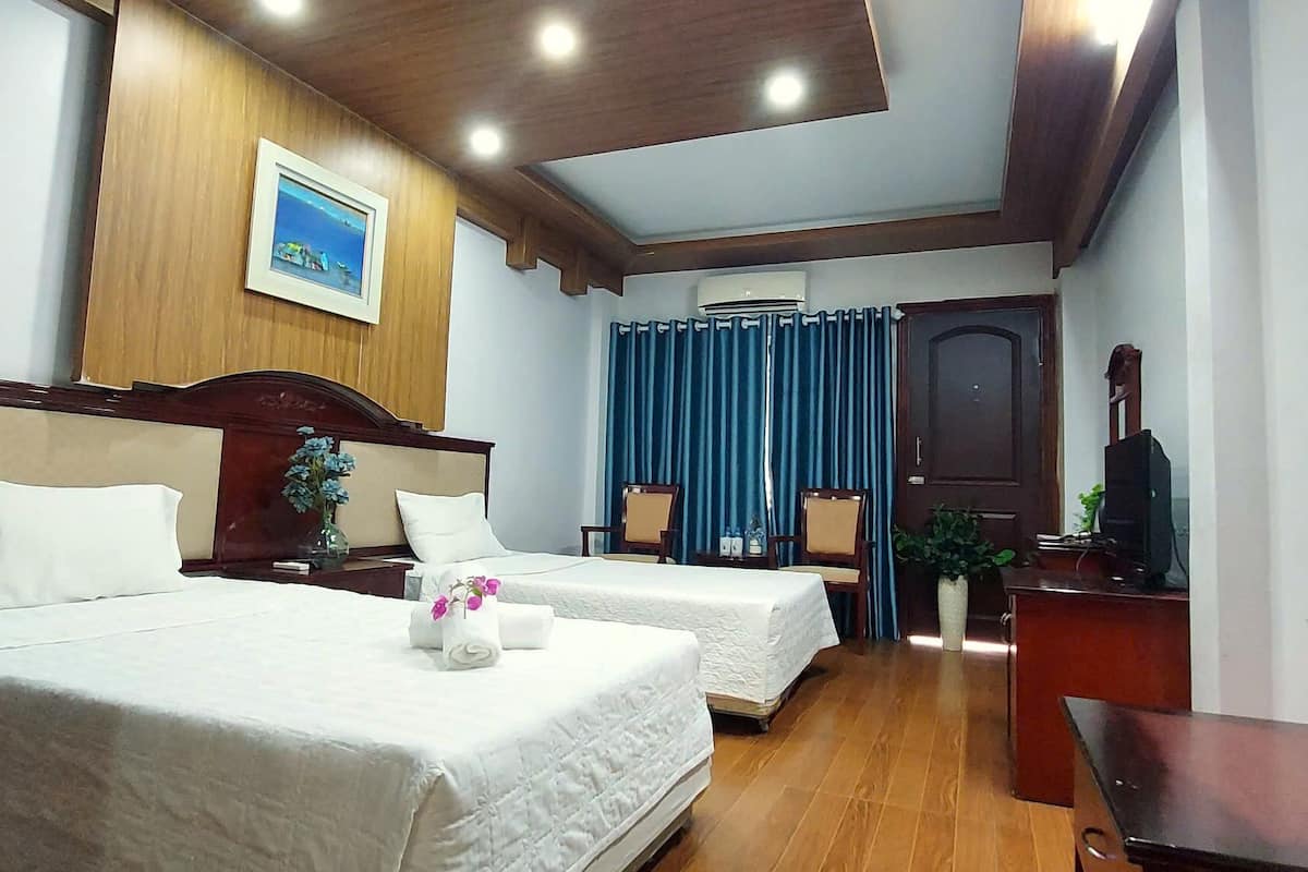 Habitación básica con 1 cama matrimonial o 2 individuales | Escritorio, cortinas blackout y wifi gratis