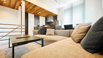 Villa, 3 habitaciones, no fumadores, cocina | Zona de estar | Una televisión de pantalla plana