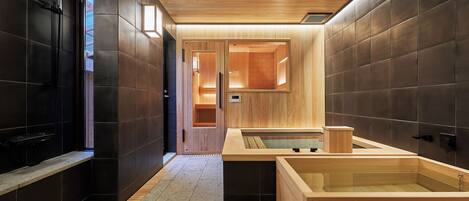 Luxury Villa | Bathroom | Separate tub and shower, hair dryer, slippers, towels