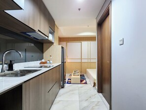 Apartment, 1 Schlafzimmer, Nichtraucher, Stadtblick | Eigene Küche