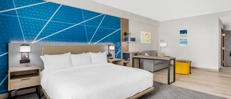 Suite, 1 King Bed with Sofa bed, Mobility Accessible, Non Smoking | Desk, blackout curtains, iron/ironing board, bed sheets