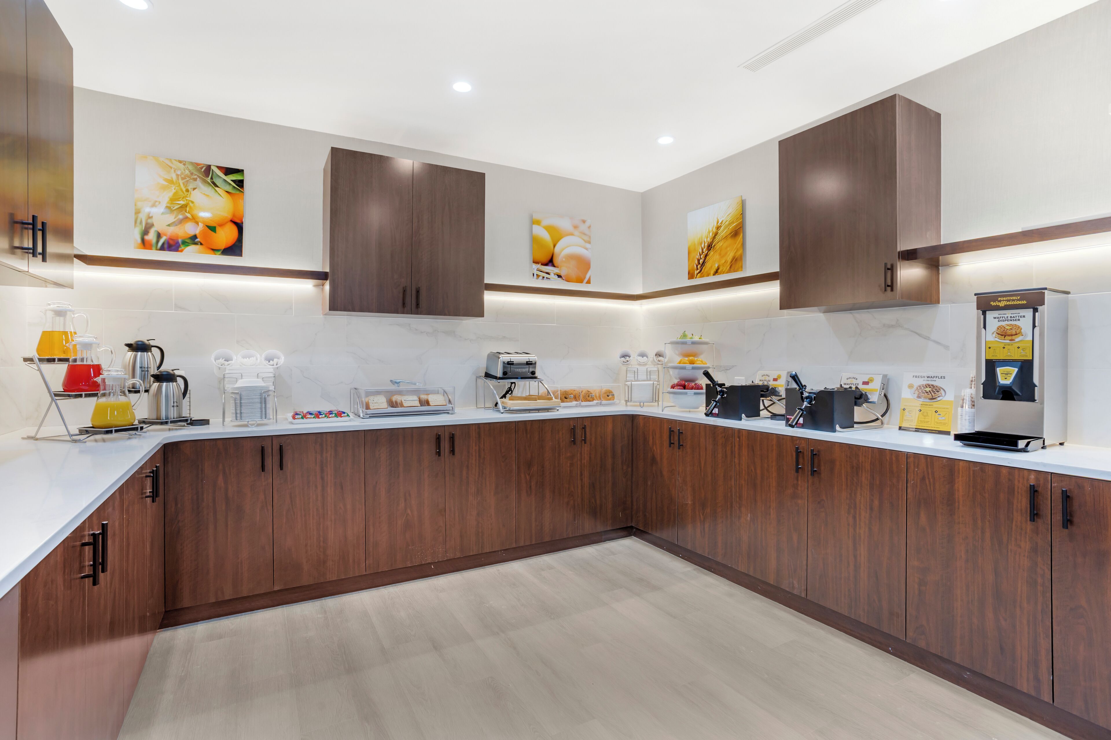 Free daily self-service breakfast 