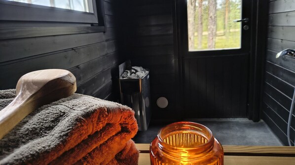 A private sauna offering a warm and relaxing retreat.