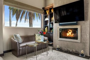 TV, fireplace, offices