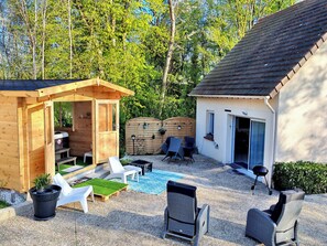 Terrace/patio - Celies Country Cottage near Giverny (blaru)