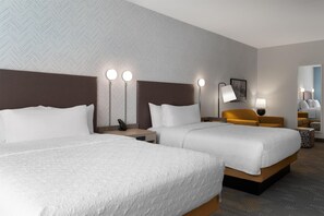 Studio Suite, 2 Queen Beds | Desk, laptop workspace, blackout drapes, iron/ironing board