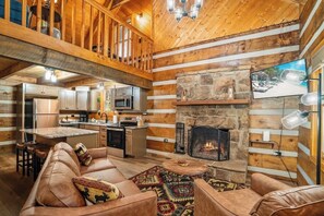 TV, fireplace, video games