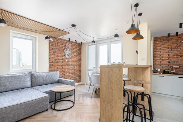 Apartment, 2 Bedrooms | Living area | Flat-screen TV - RentPlanet - Apartament Solec (Warsaw)