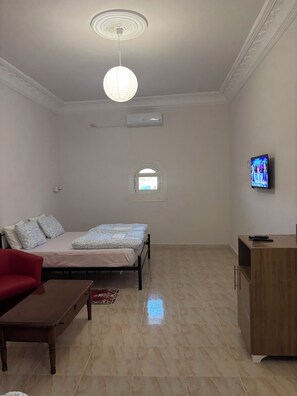 Individually decorated, individually furnished, desk, laptop workspace