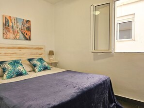 2 bedrooms, in-room safe, iron/ironing board, travel cot