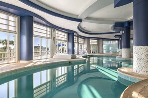 Indoor pool, outdoor pool - Cozy Ocean Walk 2bed/2bath Deluxe Lock Off. in Daytona Beach, FL! (Daytona Beach)