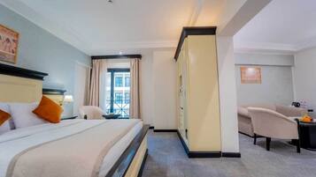 Una cassaforte in camera, tende oscuranti, Wi-Fi gratuito, lenzuola