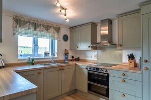 Fridge, microwave, oven, electric kettle