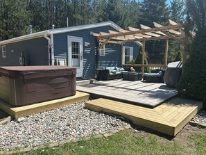 Terrace/patio - Your Cozy Boho Cabin In The Woods Located In Grayling Michigan! (Grayling)