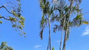 A house with a tiled roof, a covered patio, and a well-maintained lawn. - Paraíso na Ferrugem - SC (Garopaba)