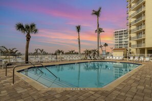 Outdoor pool, a heated pool