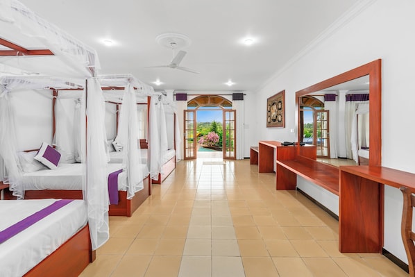 Individually furnished, desk, laptop workspace